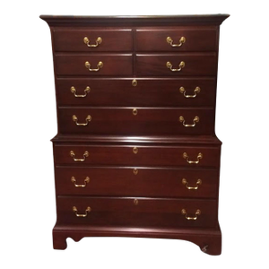 Vintage Chest on Chest, Mahogany Tall Chest of Drawers, Lexington Furniture