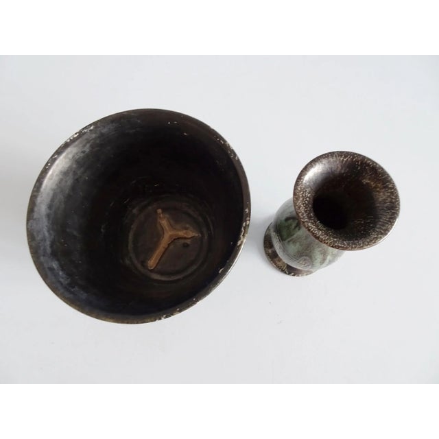1950s Mid-Century German Ceramic Vase and Planter, 1940s, Set of 2 For Sale - Image 5 of 11