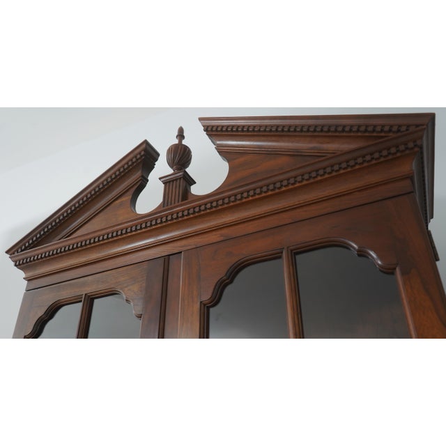 Wood Stickley Cherry Chippendale Style Secretary Desk For Sale - Image 7 of 18