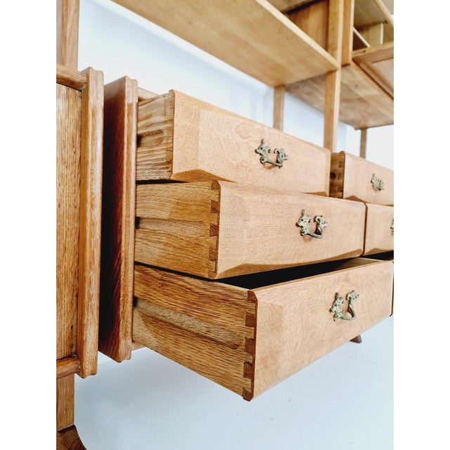 Wood Danish Oak Room Divider by Henning Kjærnulf, 1960s For Sale - Image 7 of 11