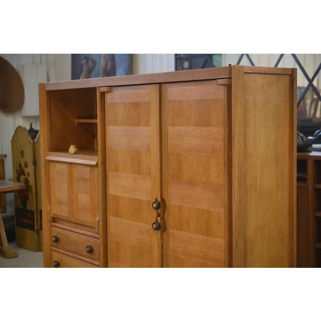 Brown Secretary Cabinet by Guillerme and Chambron for Your Home, 1950s For Sale - Image 8 of 9