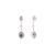 Vintage Oval Blue Sapphire & Diamond Halo Drop Earrings in 14k White Gold- A Pair For Sale In New York - Image 6 of 12
