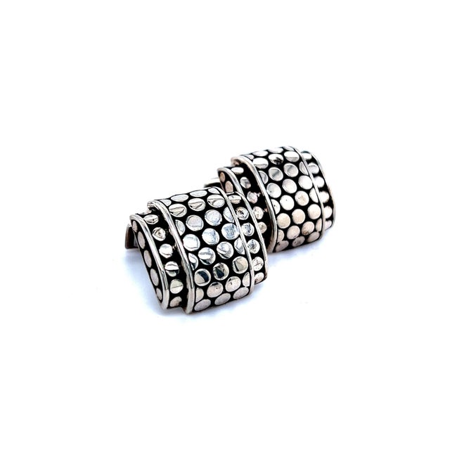 Late 20th Century John Hardy Estate Mens Dot Cufflinks Sterling Silver, A Pair For Sale - Image 4 of 8