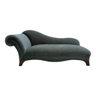 Late 20th Century Vintage Velvet Chaise Lounge For Sale