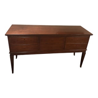 Antique English Mahogany Sideboard / Server, C. 1905 — 6 Drawers, 61″ W For Sale