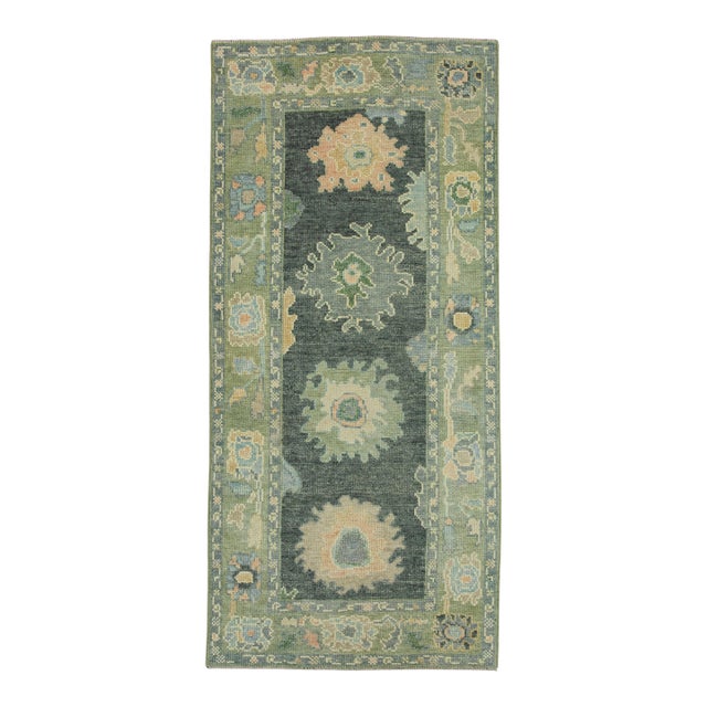 Turkish Oushak Rug 3'x 6'7" #19038 For Sale