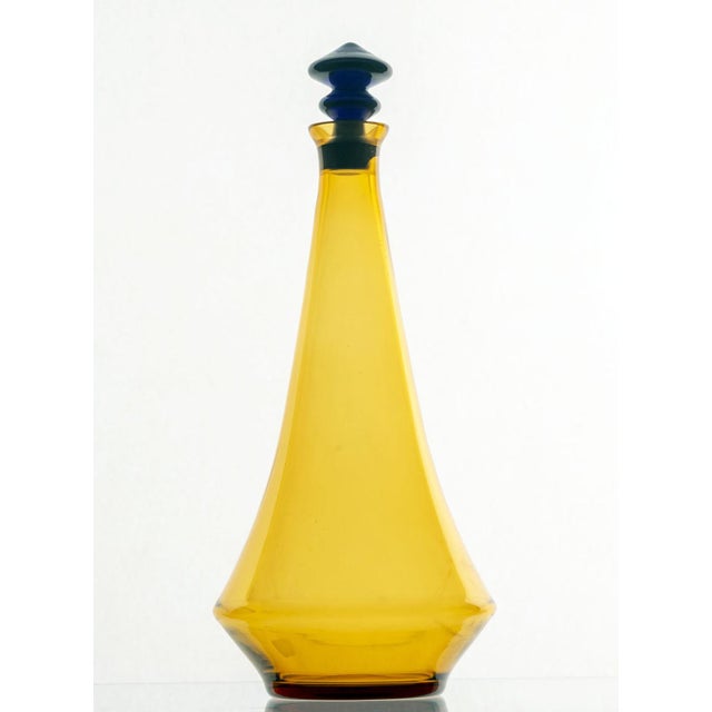 This seven-piece glassware set dates to the 1970s and is attributed to Exbor or Železný Brodské sklo, makers recognized...