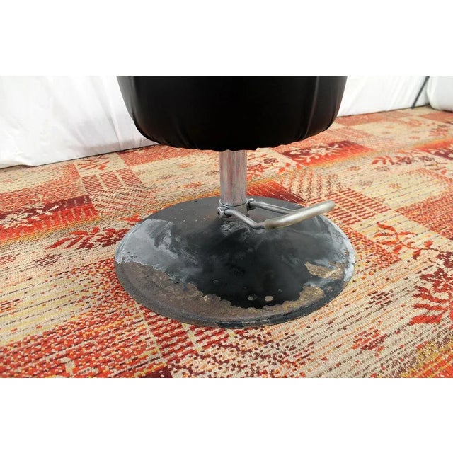 Leather Swivel Hairdressing Salon Chair, 1980s For Sale - Image 11 of 12