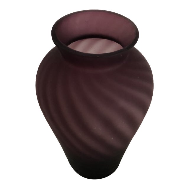 Purple Twist Mist Art Glass Vase Chairish