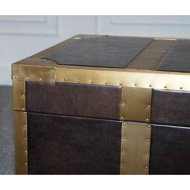 Cumberland Collection Storage Trunk with Red Velvet Lining from Timothy Oulton For Sale - Image 10 of 18