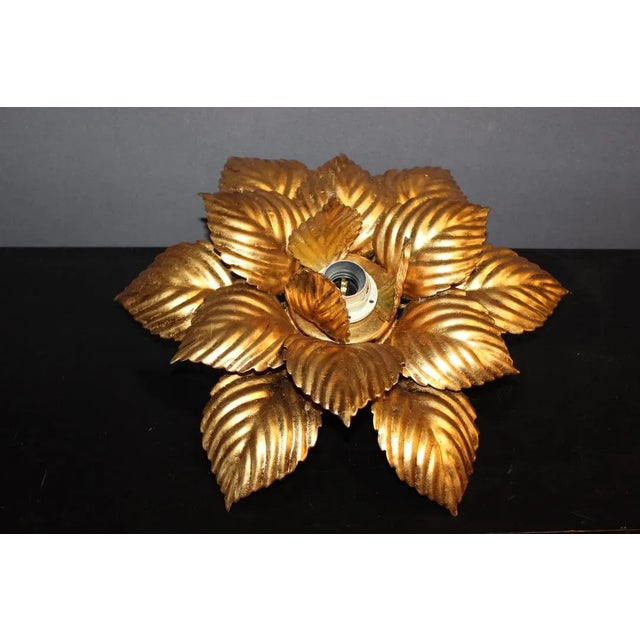 Wall Lights in Golden Metal, 1980, Set of 2 For Sale - Image 6 of 10