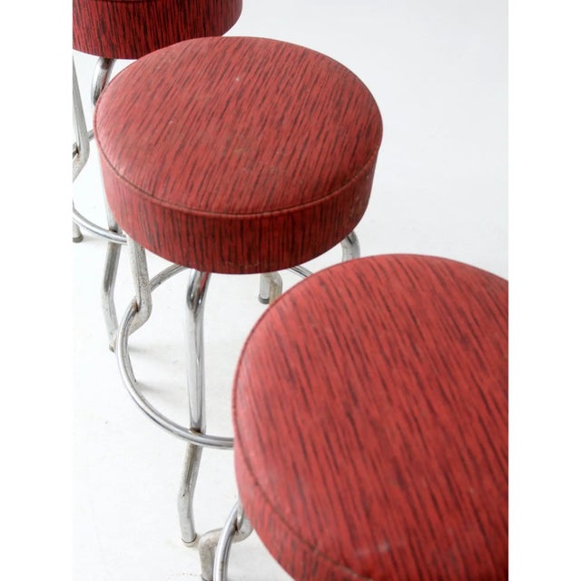 Vintage Bar Stools Set of 4 For Sale - Image 9 of 12