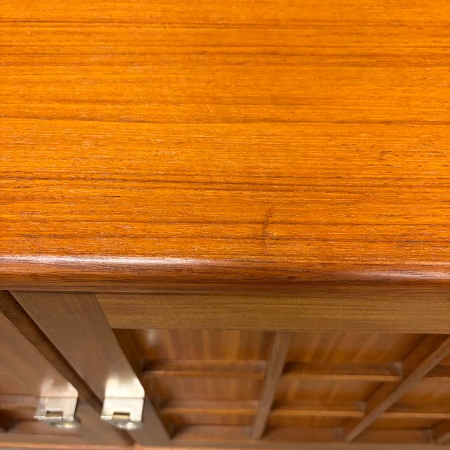 A. Younger Ltd. Lattice Doors Teak Sideboard For Sale - Image 12 of 13