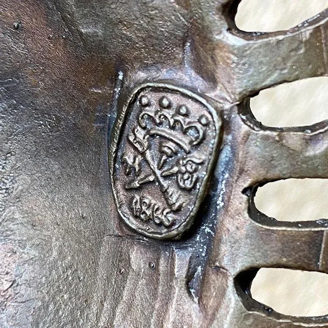 Pair of Hand-Painted Italian Faience Urns With Gilt Bronze Bases - Signed For Sale In Oklahoma City - Image 6 of 7