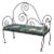Upholstered Neoclassical Iron Bench For Sale