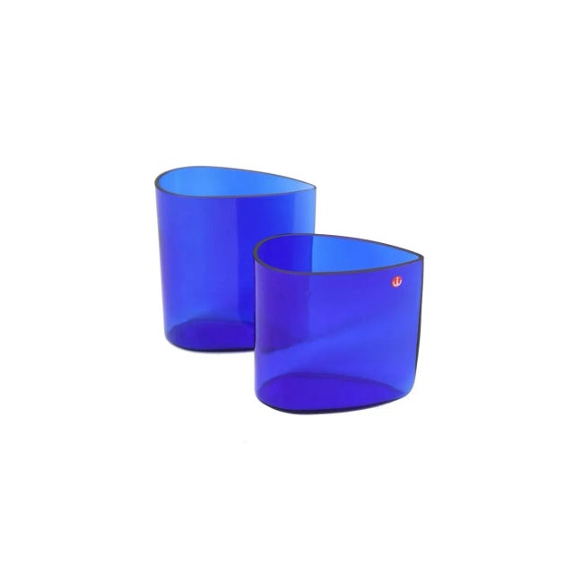 Vintage Danish Modern Glass Vases by Anker Iversen, Set of 2 For Sale - Image 10 of 10