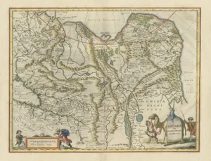Antique Map of Tartary in the Russian Far East