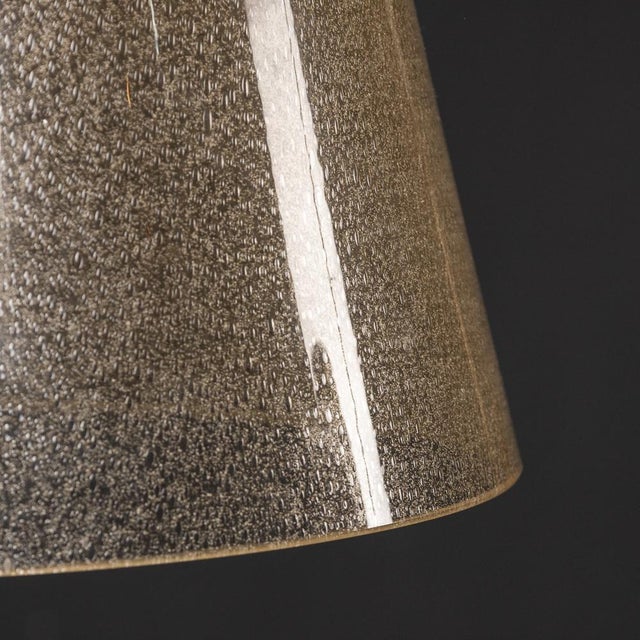 Metal 20th Century Italian Murano Glass Cone Shaped Pendant Light, 1970s For Sale - Image 7 of 11