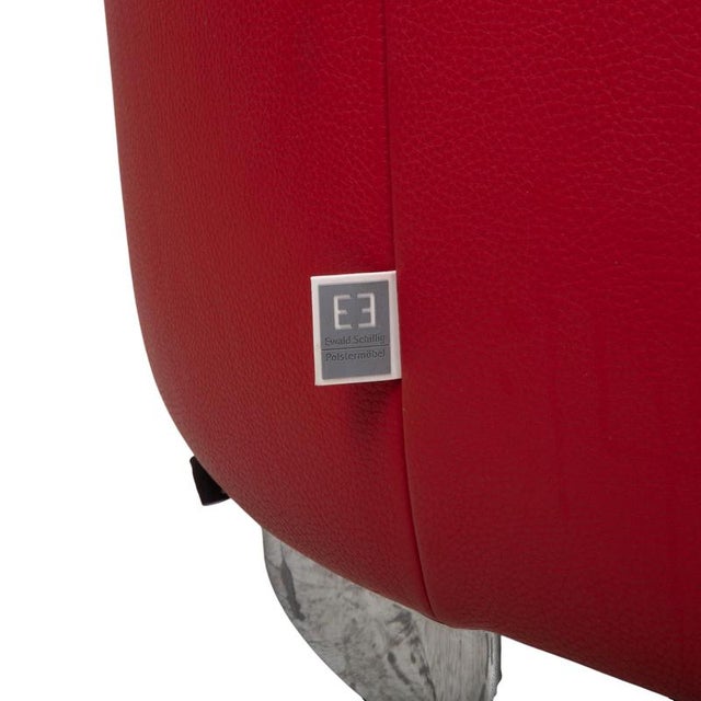 Ruby Red Leather Corner Sofa from Ewald Schillig For Sale - Image 10 of 15