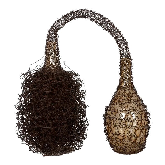 Lucy Slivinski Contemporary Sculpture of Found Objects and Woven Metal For Sale