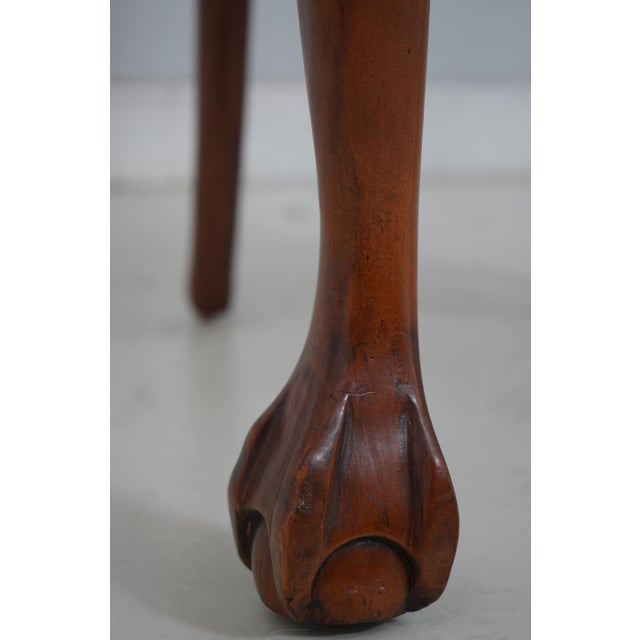Carved Mahogany Chippendale Style Chair W. Claw Feet For Sale - Image 16 of 18
