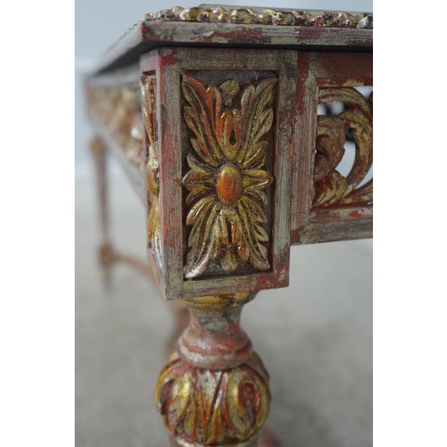 French Louis XVI Mirror Top Carved Console Table For Sale - Image 13 of 14