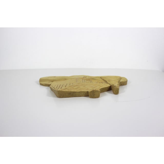 Vintage Hand Carved Wood Wall Decor Cabin Tree For Sale - Image 4 of 7