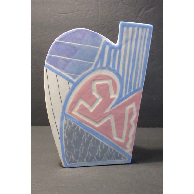 Contemporary Vintage Eric & Chuy Boos Signed 1987 Handmade Sculptural Studio Pottery Vase For Sale - Image 3 of 12