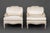French Louis XV Style White Upholstered Bergeres, Pair For Sale - Image 3 of 8