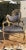 French Antique Style Baroque Gray Armchair of Louis XV Style With Gray "Gobelins" Patterns Fabric and Gilded Wood. Super for Your Classic Rooms. For Sale - Image 3 of 6