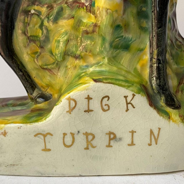 Mid 19th Century English Staffordshire Pottery Dick Turpin on Black ...