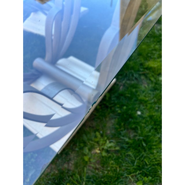 Vintage 1930s Sculptural Glass Console and Coffee Table Set For Sale - Image 10 of 13
