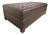 Mid 20th Century Tufted Large Black Leather Ottoman For Sale