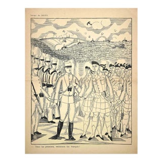 Raoul Dufy, Tirez Les Premiers, Original Woodcut Print, Early 20th Century For Sale