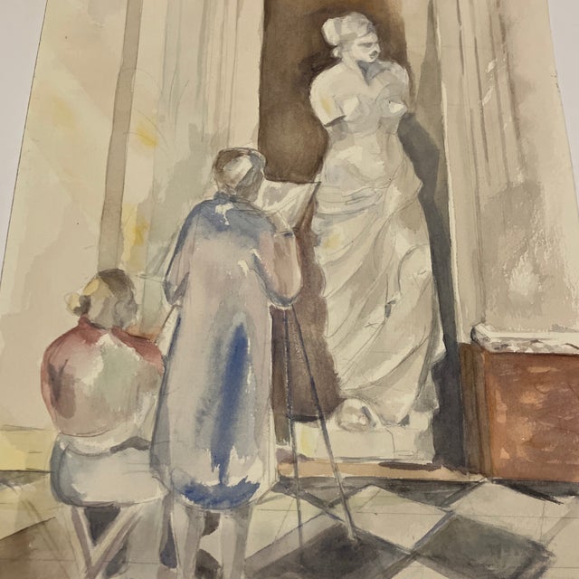 Original 10 x 14 painting on paper unsigned unframed