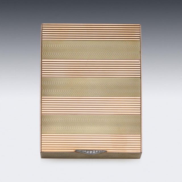 Antique French Bi-Colour 14k Gold Cigarette Case from Charlton & Co., 1920s For Sale - Image 9 of 18
