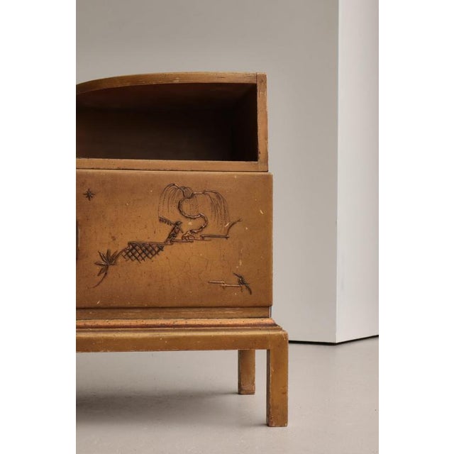 Danish Art Deco Hand-Decorated Side Table, 1930s For Sale - Image 4 of 18