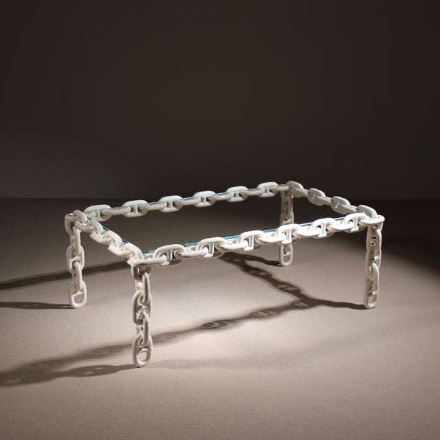 Vintage French Brutalist Chain Link Coffee Table, 1970s For Sale - Image 17 of 17