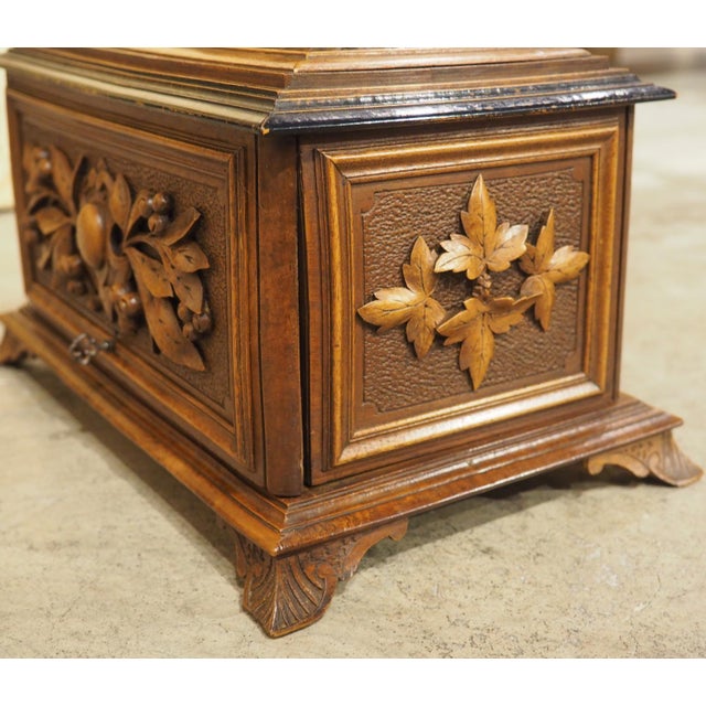 Antique Swiss Black Forest Cigar Box Humidor, Circa 1900 For Sale - Image 9 of 16