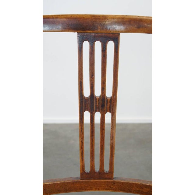 Antique English Dining Room Chairs with Wicker Seats, Set of 4 For Sale - Image 11 of 14