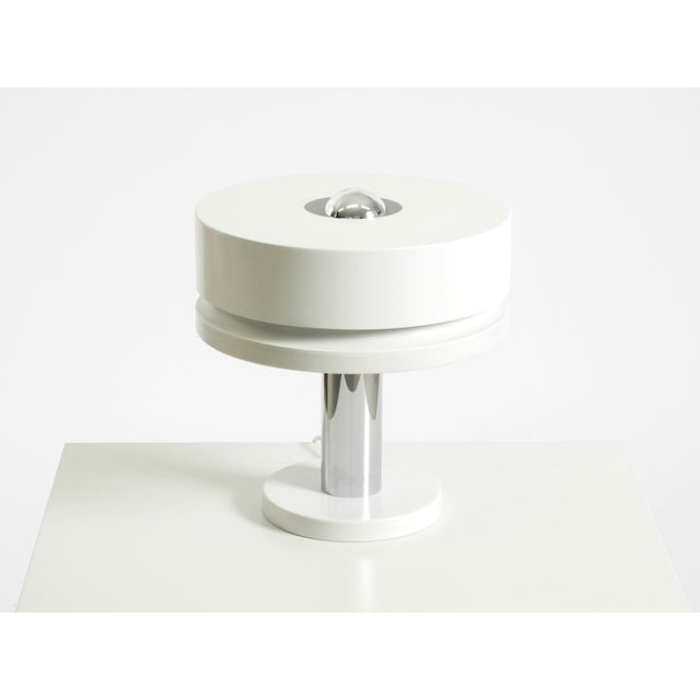 1960s Space Age White Metal Table Lamp by Kaiser Leuchten, 1960s For Sale - Image 5 of 18