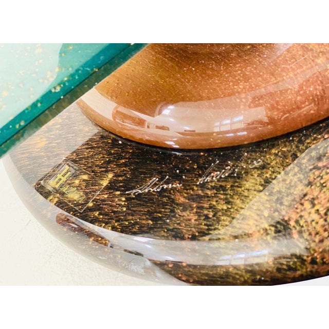 1990s Vintage Shlomi Haziza Signed Lucite Abstract Sculpture For Sale - Image 5 of 7