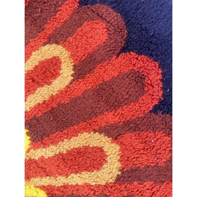 Vintage French Hand-Knotted Cogolin Round Rug, 1960s For Sale - Image 18 of 18