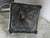 Metal Vintage 1920's Shaving Stand of Cast Iron With Cup and Bakelite Brush and Beveled Glass Swing Mirror For Sale - Image 7 of 8