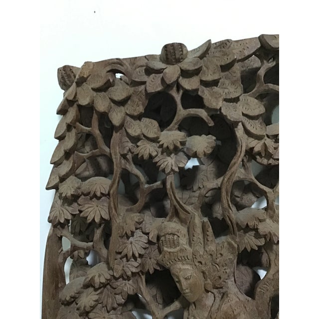 Balinese Hand Carved Hindu Goddess Woman Sculpture For Sale - Image 4 of 10