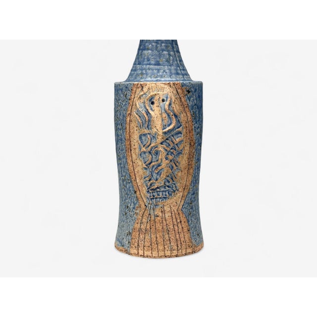 Blue Lene Regius, Danish Modern, Stoneware, Table Lamp, Denmark, 1970s For Sale - Image 8 of 10