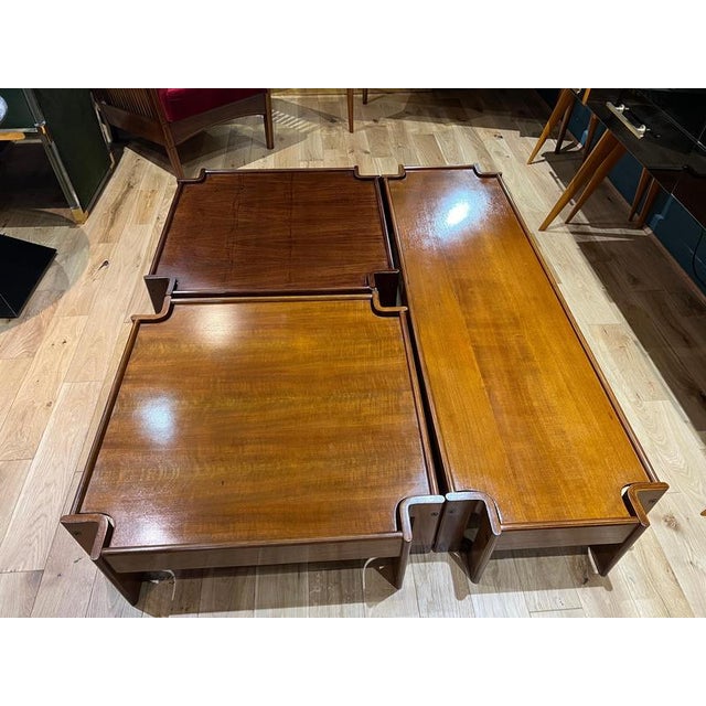 Brown Large Modular Coffee Tables, 1970s, Set of 3 For Sale - Image 8 of 9