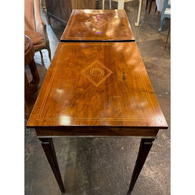 19th Century Italian Walnut Inlaid Tables For Sale - Image 4 of 6