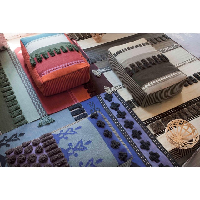 Textile Alexandra Color Down Pouf by Sandra Figuerola For Sale - Image 7 of 9