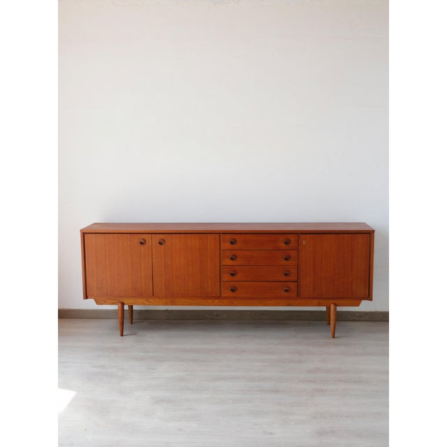 Vintage Scandinavian Teak Sideboard, 1960s For Sale - Image 9 of 17